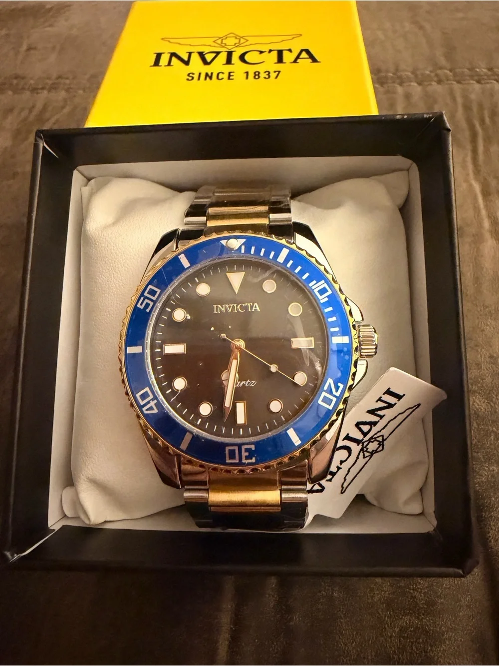 Wristwatch in box